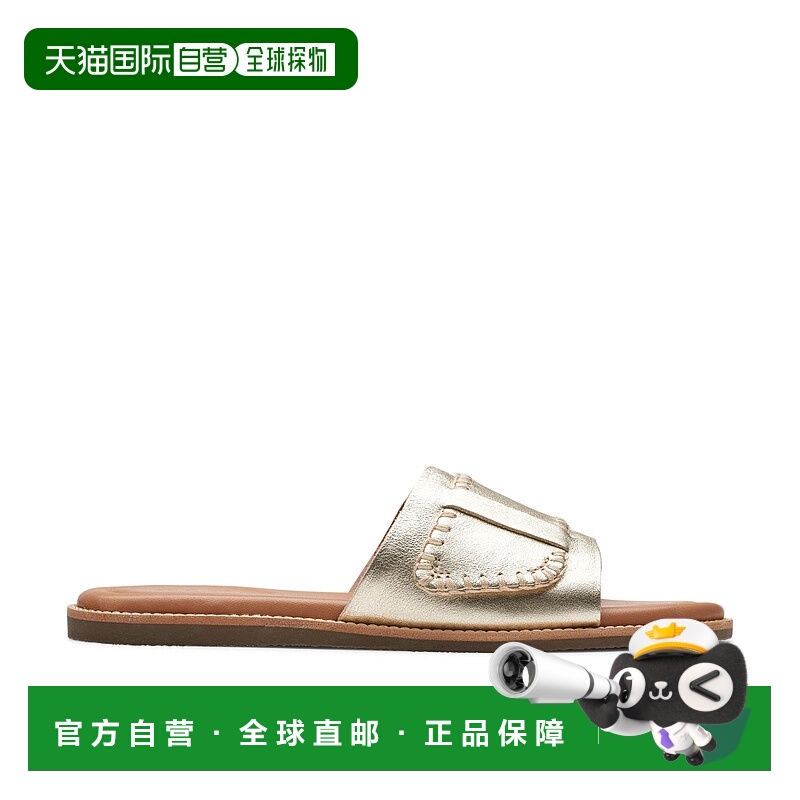 自营 Clarks Maritime Mule 金色皮革 - 香槟色皮革 美国奥莱直发