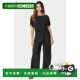 Women Jumpsuit 自营Bebe Plisse Culotte black 美国奥莱直