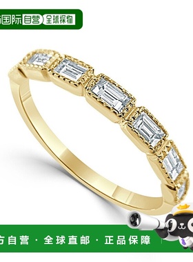 自营 sabrina14k 金 & 钻石长方形戒指 - 黄色 美国奥莱直发