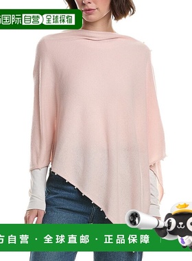 自营sofiacashmere Knit Wool & Cashmere-Blend Poncho - pink