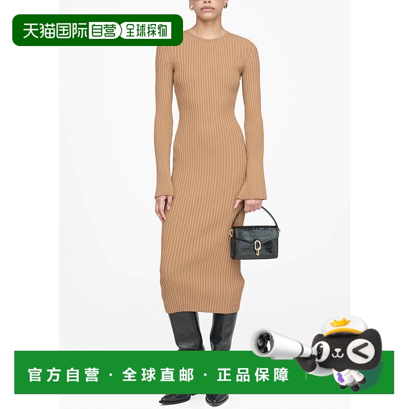 自营anine bingSia棕色连衣裙 美国奥莱直发