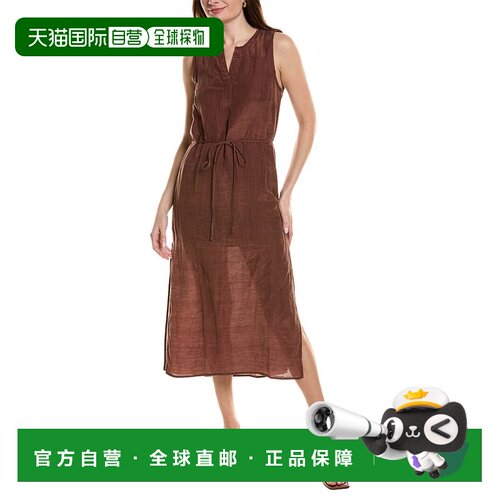 自营Bella Dahl Sleeveless Belted Linen-Blend Maxi Dress - br