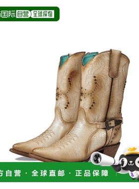 1h可退 【美国直邮】Corral F1348 女靴 时尚优雅真皮靴子 舒适修