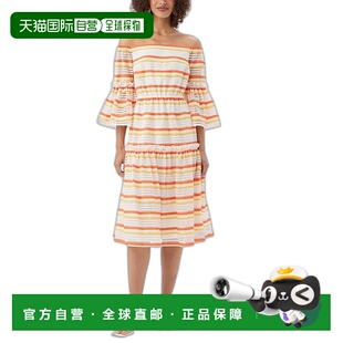 橙色 自营Trina 真丝混纺中长连衣裙 Desire 美国奥莱直发 Turk