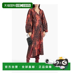 香港直邮潮奢 女士 Acne 艾克妮 垂褶印花棉质中 Studios 1h可退