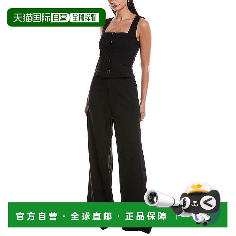 自营rag & bone Marianne Ponte Jumpsuit - black 美国奥莱直发