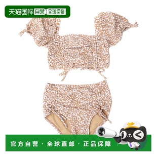 自营Shade Critters Ditsy Leopard 束腰高腰比基尼 - 棕色 美国