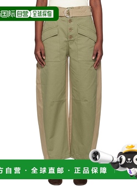 1h可退 香港直邮潮奢 SEA 海洋 女士 绿色 Carolina 长裤 SS25079