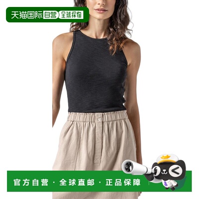 自营Lilla P Striped High Neck Tank Top - black 美国奥莱直发