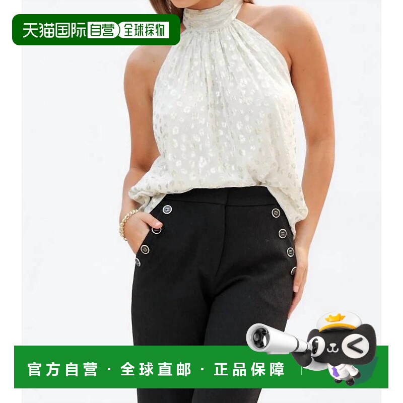 自营 bishop + youngMoon Light Mile Esme 系带上衣（奶油色动物