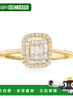 自营14 克拉黄金 Ross-Simons 钻石簇状戒指 - 白色 美国奥莱直发