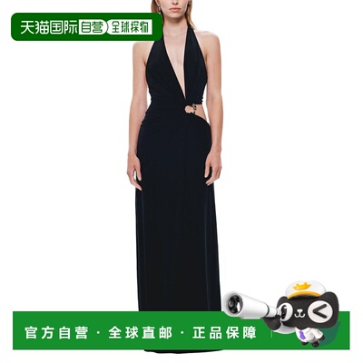 自营Misha 'Devon' Cupro连衣裙-黑色 美国奥莱直发