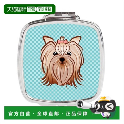 自营 Carolines Treasures BB1142SCM 棋盘蓝色 Yorkie York正品