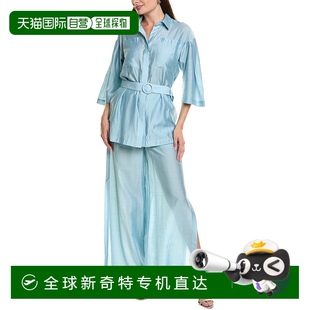 Blouse 美國奧萊 BGL 直發(fā) blue 2pc Set 自營 Pant