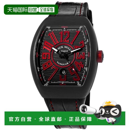 自营Franck Muller Vanguard Black Titanium Red Markers Rubber