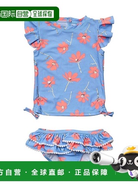 自营 Snapper Rock Beach Bloom 荷叶边游泳套装 - 蓝色 美国奥莱