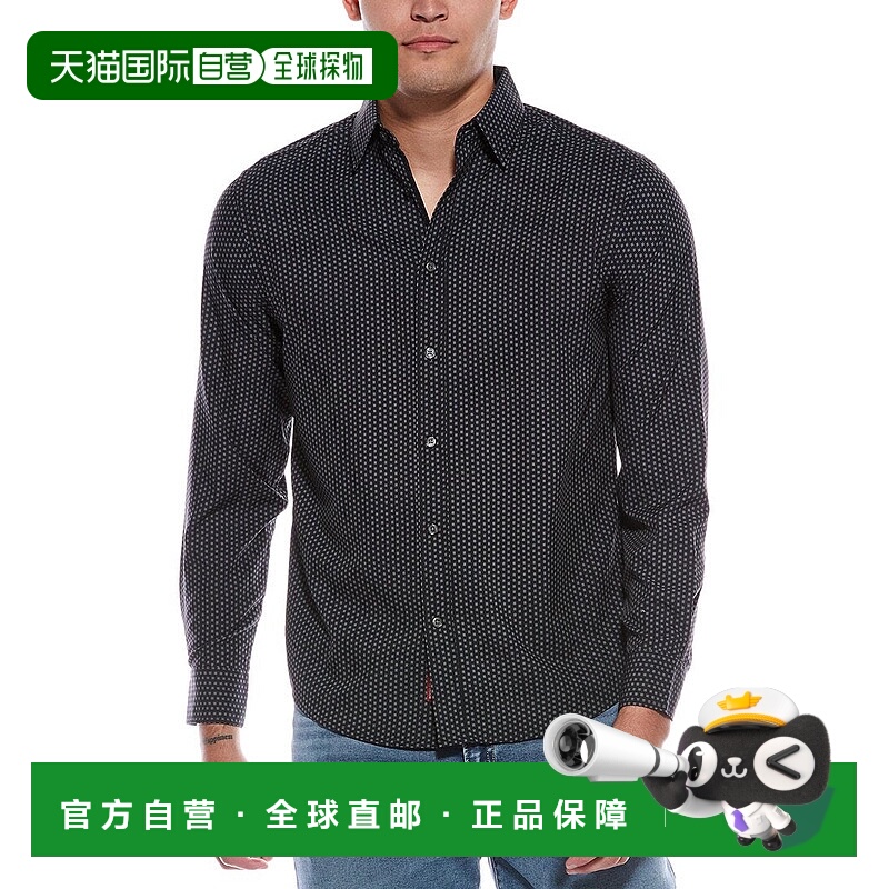 自营Report Collection Print Sport Shirt - black 美国奥莱直发