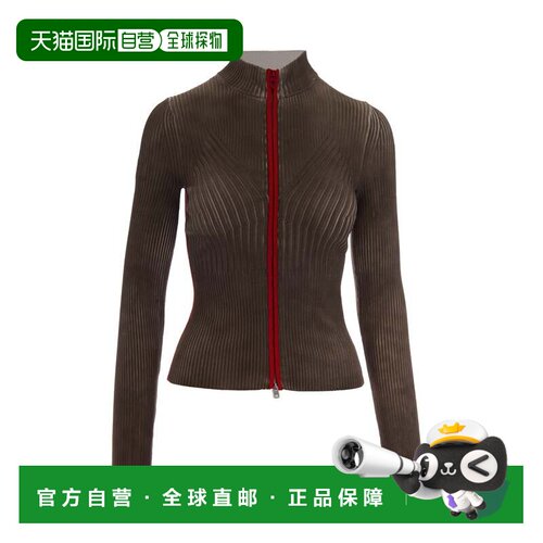自营diesel棕色Sarma模拟领棱纹开衫-黑色 美国奥莱直发