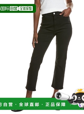 自营 FRAME Denim Le High Film黑色直筒牛仔裤-蓝色 美国奥莱直