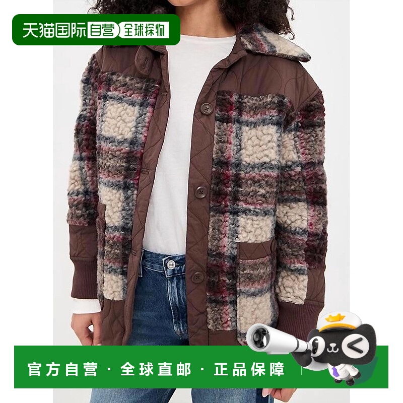 自营free peopleSana Quilted Bomber Jacket In Pomegranate Com