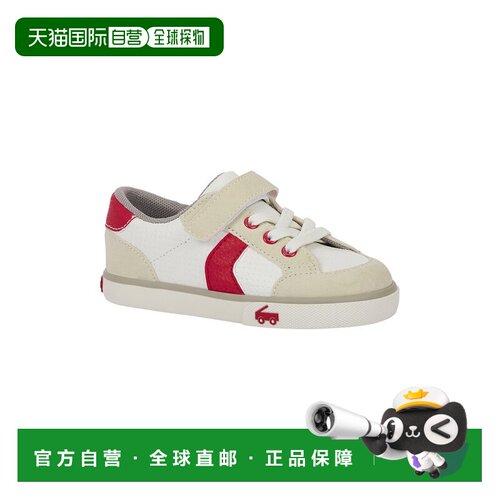 自营See Kai Run Connor Sneaker - white/red 美国奥莱直发