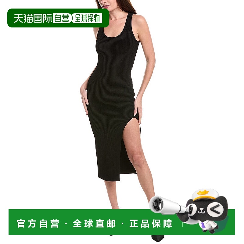 自营Michael Kors Collection Rib Tank Dress - black 美国奥莱