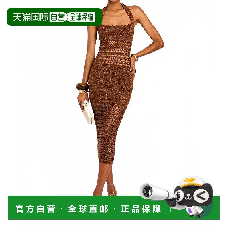 自营retrofeteWomen's Jaycee Crochet Dress In Sepia Brown - s