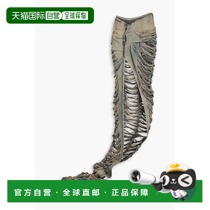 香港直邮潮奢 rick owens 瑞克 欧文斯 女士 Edfu sliced 牛仔长