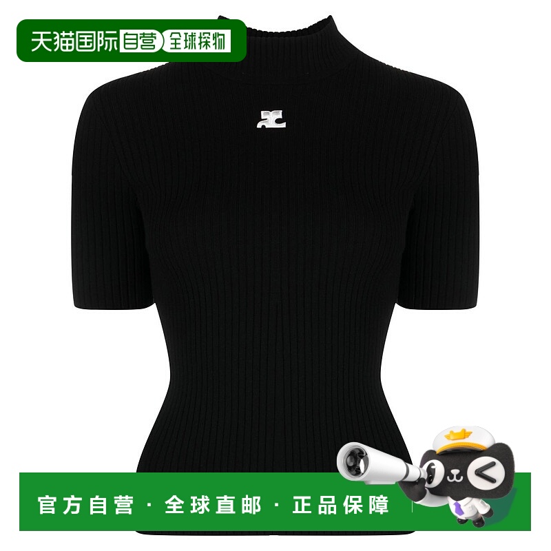 香港直邮1h可退 潮奢 Courreges 女士 短袖针织衫 PERMPU026FI000