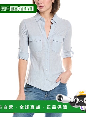 自营James Perse 对比拼接衬衫 - 蓝色 新款 【美国奥莱】直发