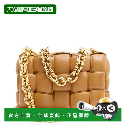 自营Bottega Veneta Lambskin Cassette Chain Maxi Shoulder Bag