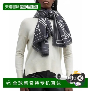 lafayette 白色印花围巾 自营 148黑色 美国奥莱直发 黑色 白色