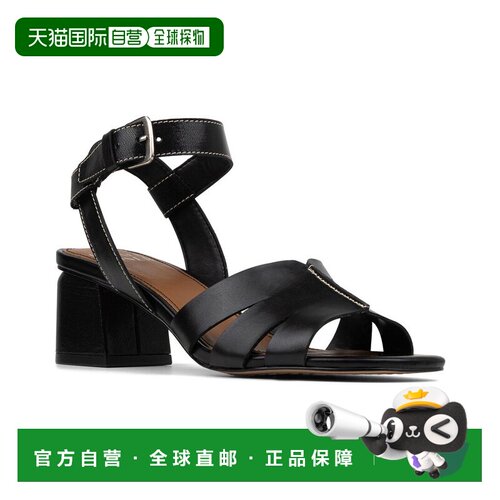 自营Donald Pliner Joyus皮革凉鞋-黑色 美国奥莱直发