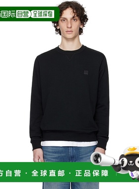 1h可退 香港直邮潮奢 BOSS 波士 男士 黑色 Regular-Fit Logo Pat