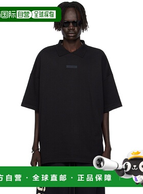 1h可退 香港直邮潮奢 Essentials 男士 黑色 90s Fit Pique Polo