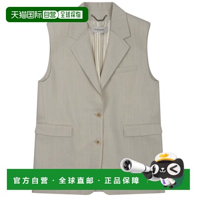 自营golden gooseSleeveless Virgin Wool Vest - grey 美国奥莱