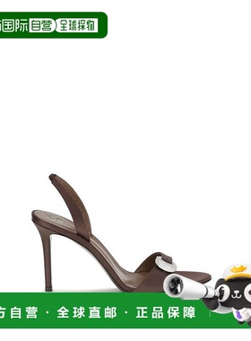 自营Giuseppe Zanotti Harissa女式凉鞋-棕色 美国奥莱直发高跟