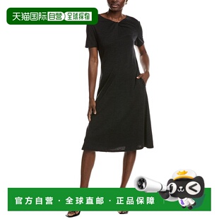自营 theory理论交织羊毛混纺连衣裙-黑色 美国奥莱直发