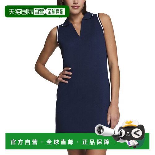自营SPANX Airpique Sleeveless Polo Dress - blue 美国奥莱直发