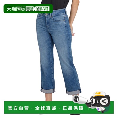 自营NYDJ Bailey Breezy Palms Straight Leg Jean - blue 美国奥