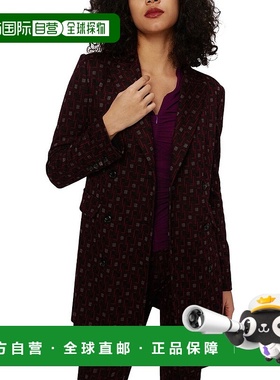 自营Diane von Furstenberg新弗吉尼亚羊毛混纺夹克-紫色 美国奥