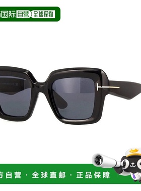 自营Tom Ford Sunglasses Square Full Rim, Shiny Black Frame A