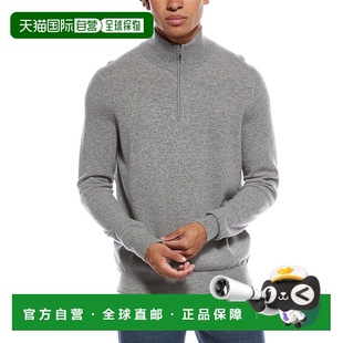 自营Amicale Cashmere 1/4-Zip Cashmere Sweater - gray 美国奥