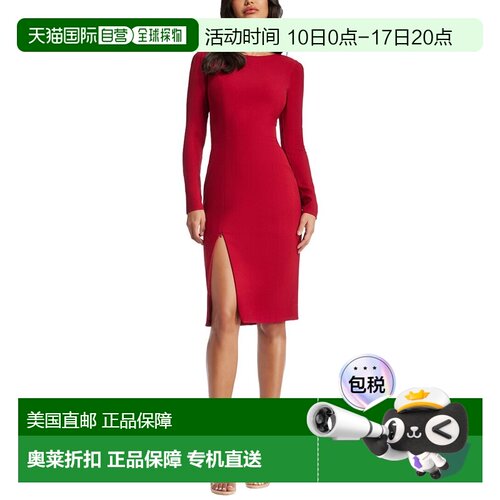 自营Dress The Population Nadia Midi Dress - red 美国奥莱直发