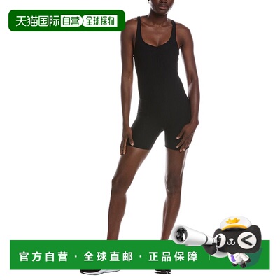 自营beyond yoga越瑜伽常规罗纹5in骑自行车的连身裤-黑色 美国奥