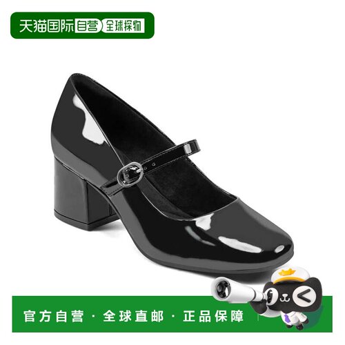 自营Rockport Xena女士黑色漆皮高跟鞋ZOGG3472-黑色 美国奥莱直