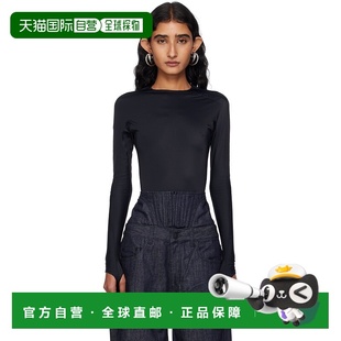穆勒 女士 黑色 1h可退 Logo Mugler Shoulder 连体 香港直邮潮奢