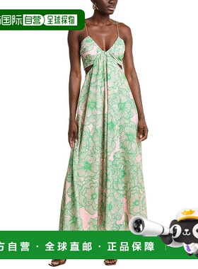 自营 AMUR镂空Maxi连衣裙-粉红色 美国奥莱直发服饰长裙