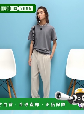 自营 hugo bossInterlock-cotton regular-fit T-shirt with stac