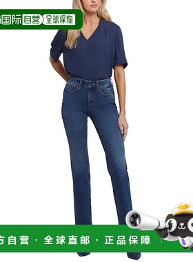 自营NYDJ Marilyn Rio Rapids Straight Leg Jean - pink 美国奥